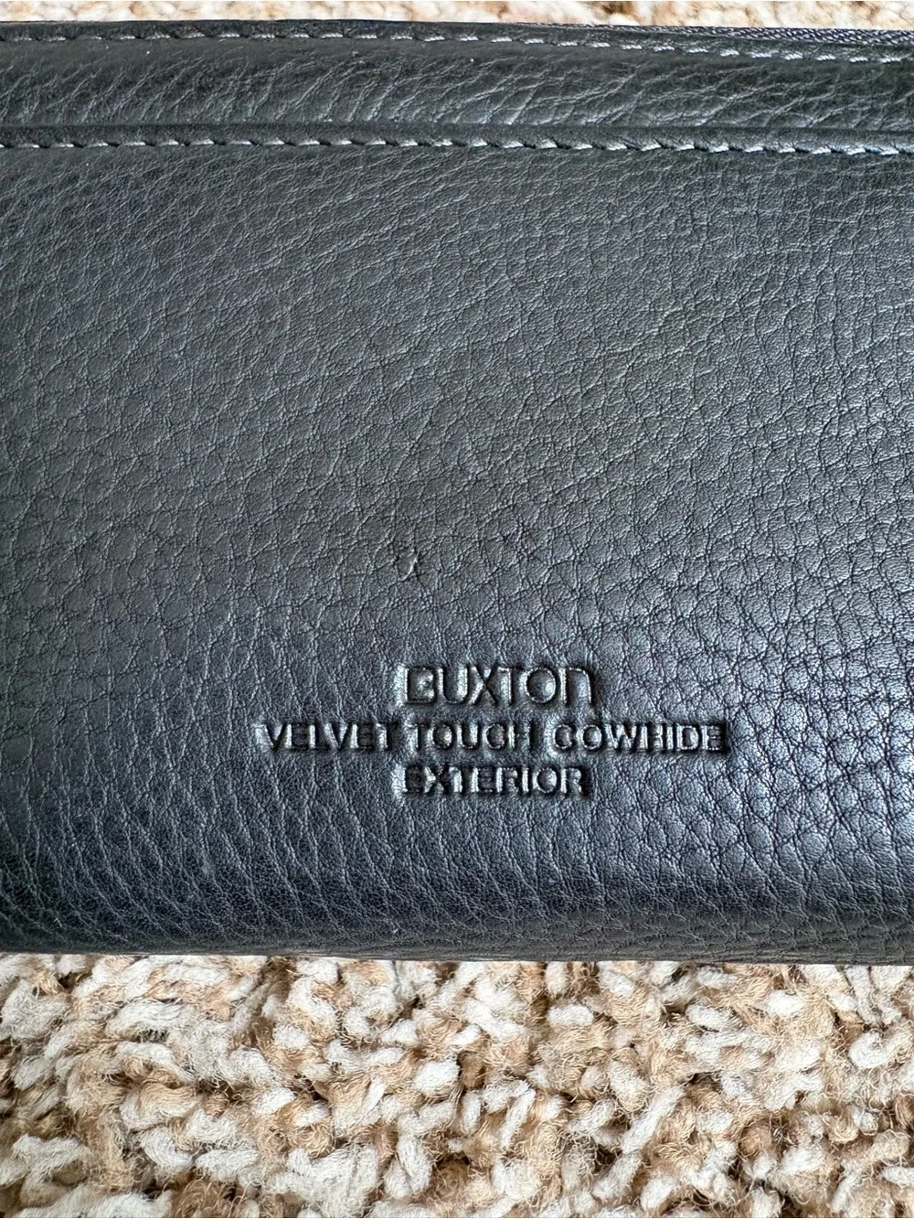 Buxton Black Leather Folded Men’s Wallet with Card Slots